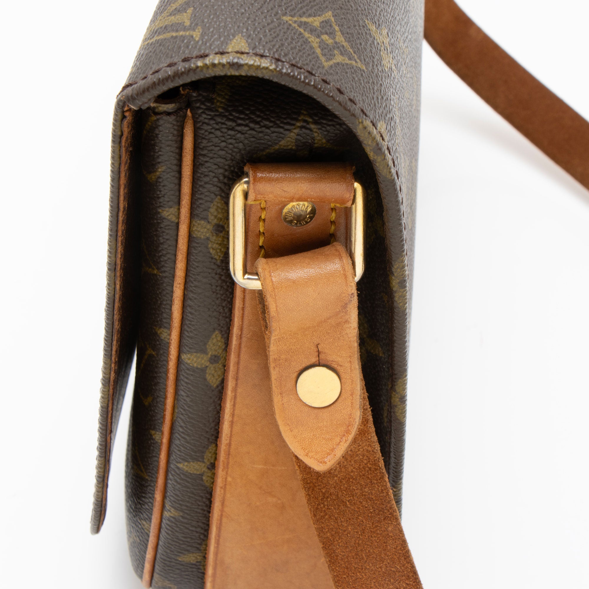 Louis Vuitton Vintage Monogram Canvas Cartouchiere XL Shoulder Bag