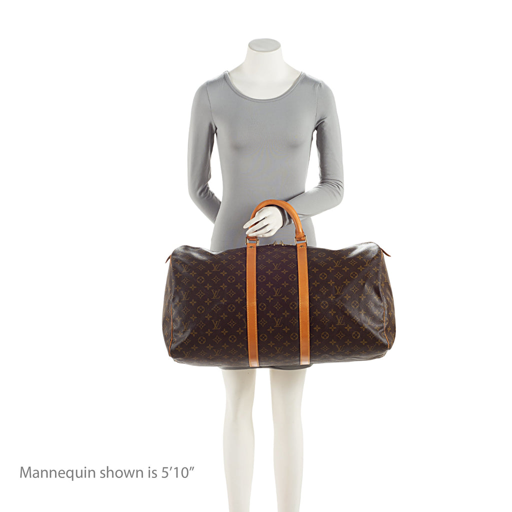 Louis Vuitton Vintage Monogram Canvas Keepall 55 Duffle Bag (SHF-xIA279)