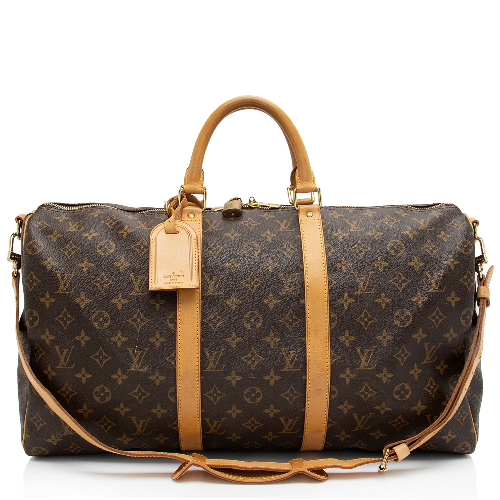 Louis Vuitton Vintage Monogram Canvas Keepall Bandouliere 50 Duffle Bag (SHF-rd0wWP)