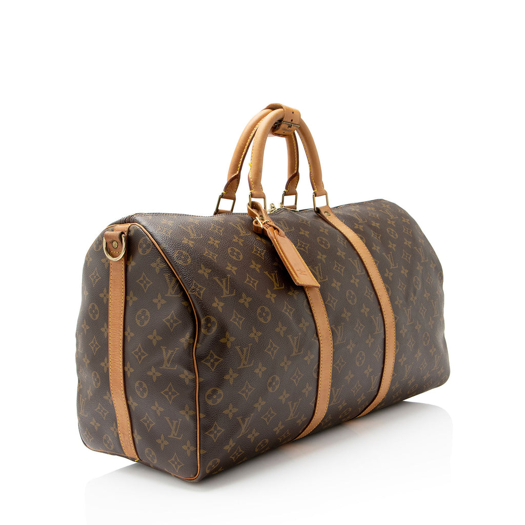 Louis Vuitton Vintage Monogram Canvas Keepall Bandouliere 50 Duffle