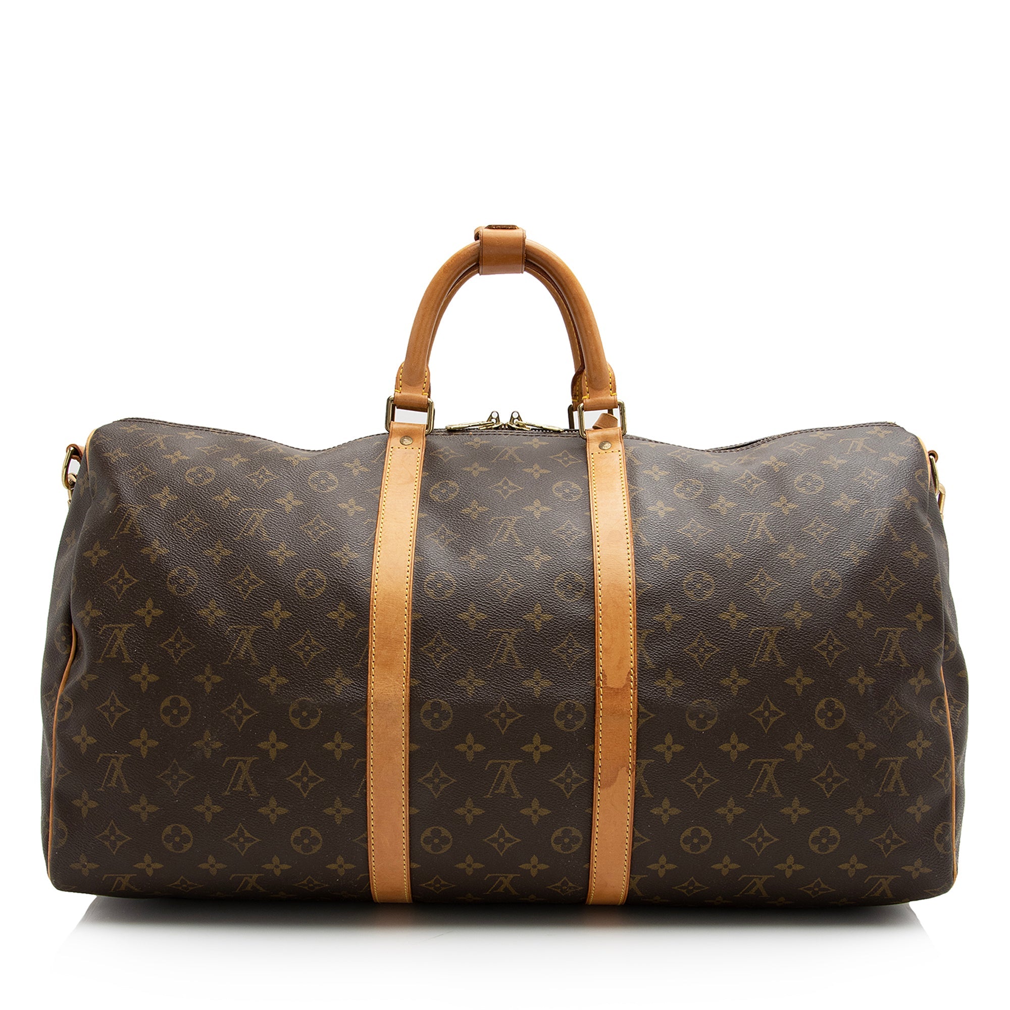 Louis Vuitton Vintage Monogram Canvas Keepall Bandouliere 55 Duffle Bag (SHF-22615)