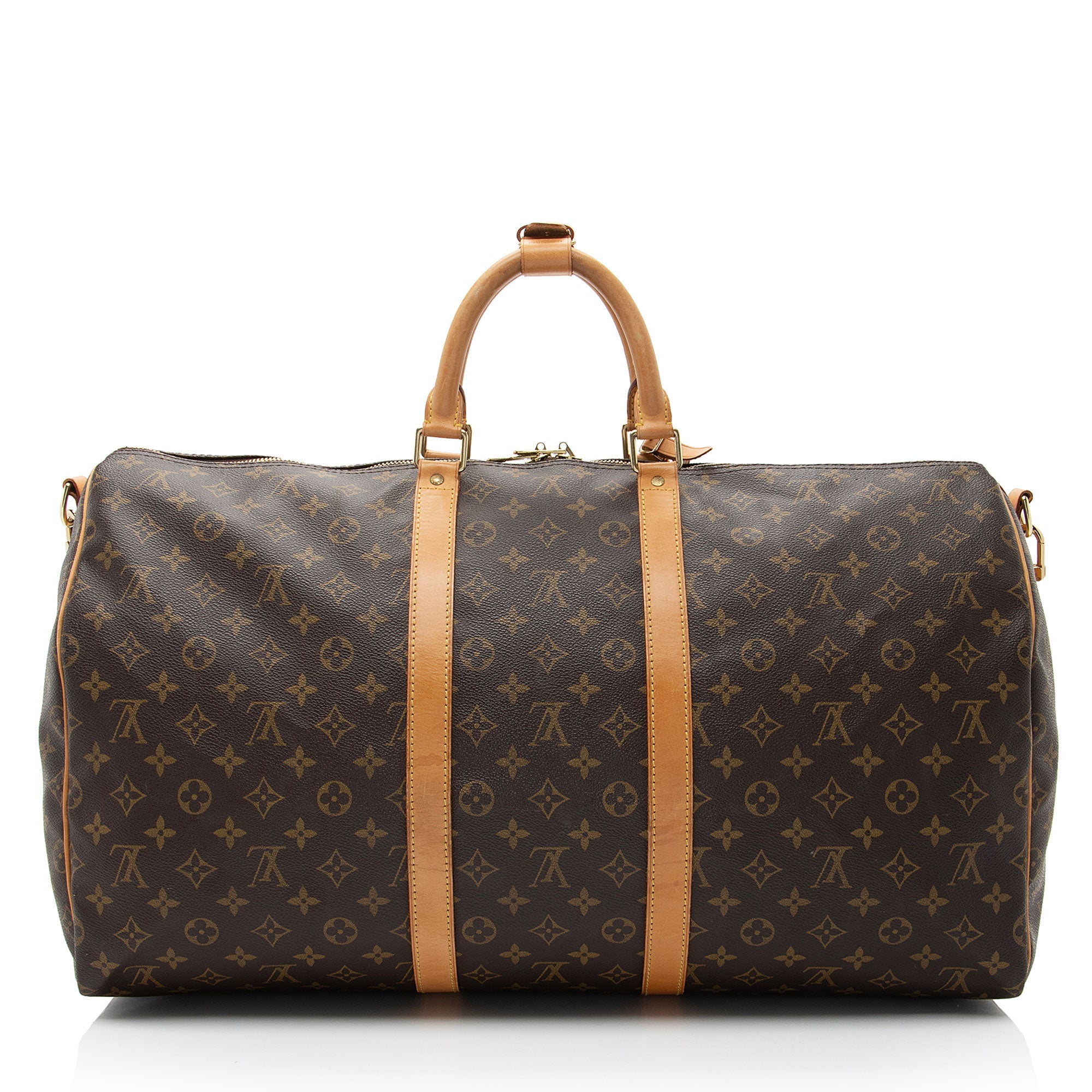 Louis Vuitton Vintage Monogram Canvas Keepall Bandouliere 55 Duffle (SHF-cC9VNm)