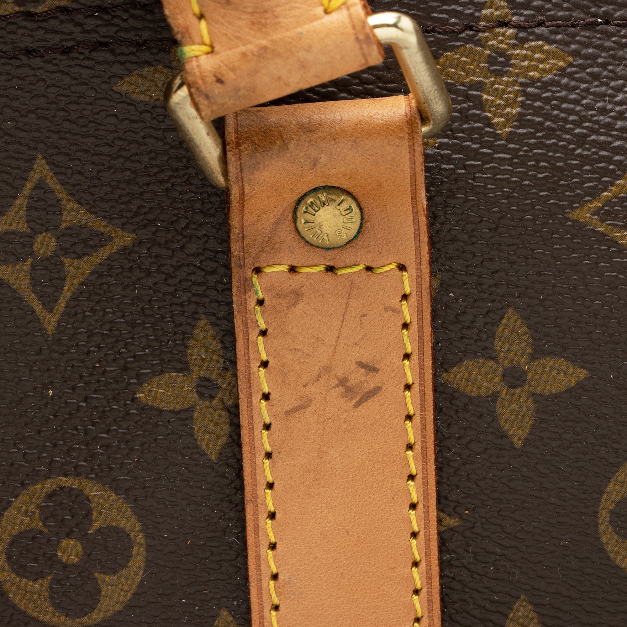 Louis Vuitton Vintage Monogram Canvas Keepall Bandouliere 60 Duffle Bag (SHF-05Mljd)