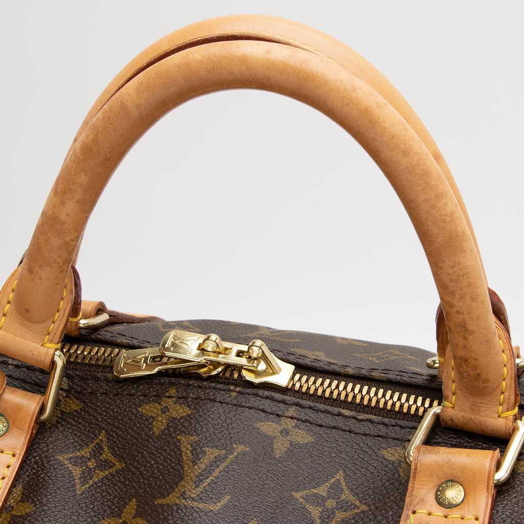 Louis Vuitton Vintage Monogram Canvas Keepall Bandouliere 60 Duffle Bag (SHF-05Mljd)
