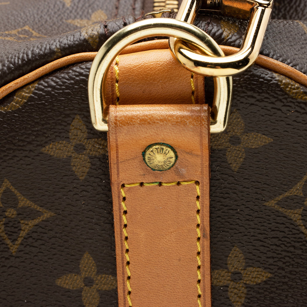 Louis Vuitton Vintage Monogram Canvas Keepall Bandouliere 60 Duffle Bag (SHF-05Mljd)