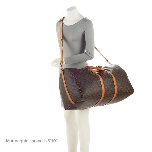 Louis Vuitton Vintage Monogram Canvas Keepall Bandouliere 60 Duffle Bag (SHF-Nob4B7)