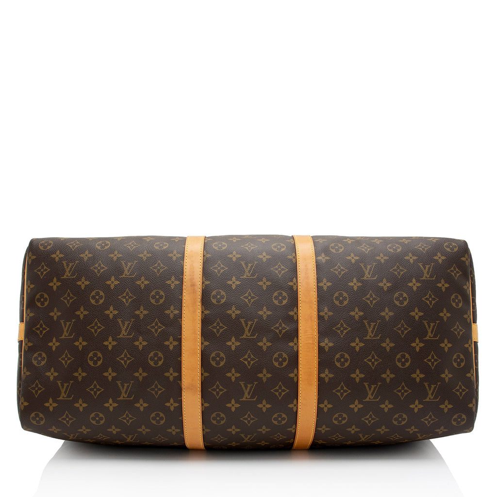 Louis Vuitton Vintage Monogram Canvas Keepall Bandouliere 60 Duffle Bag (SHF-N7uWMn)
