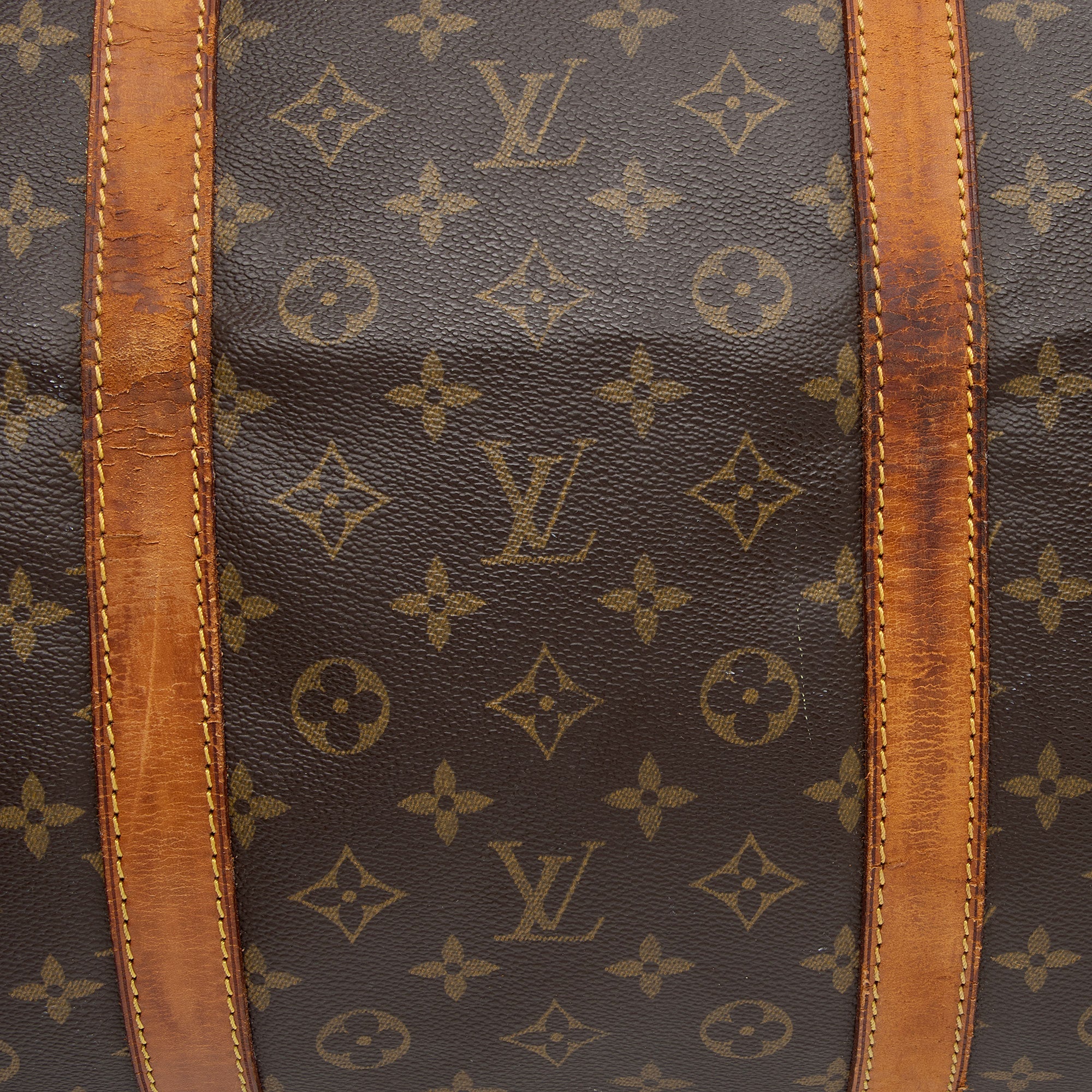 Louis Vuitton Vintage Monogram Canvas Keepall Bandouliere 60 Duffle (SHF-Pcqeua)