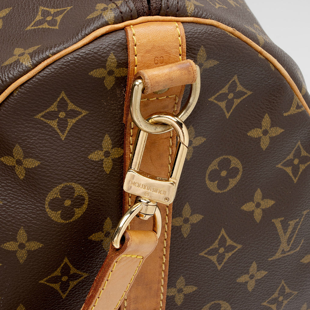 Louis Vuitton Vintage Monogram Canvas Keepall Bandouliere 60 Duffle (SHF-Pcqeua)