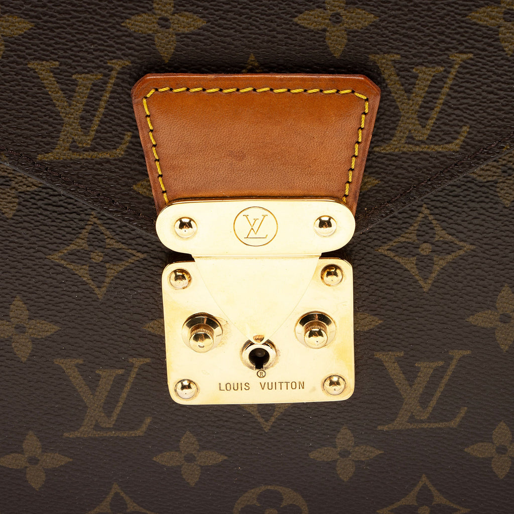 Louis Vuitton Vintage Monogram Canvas Porte Documents Senateur Clutch