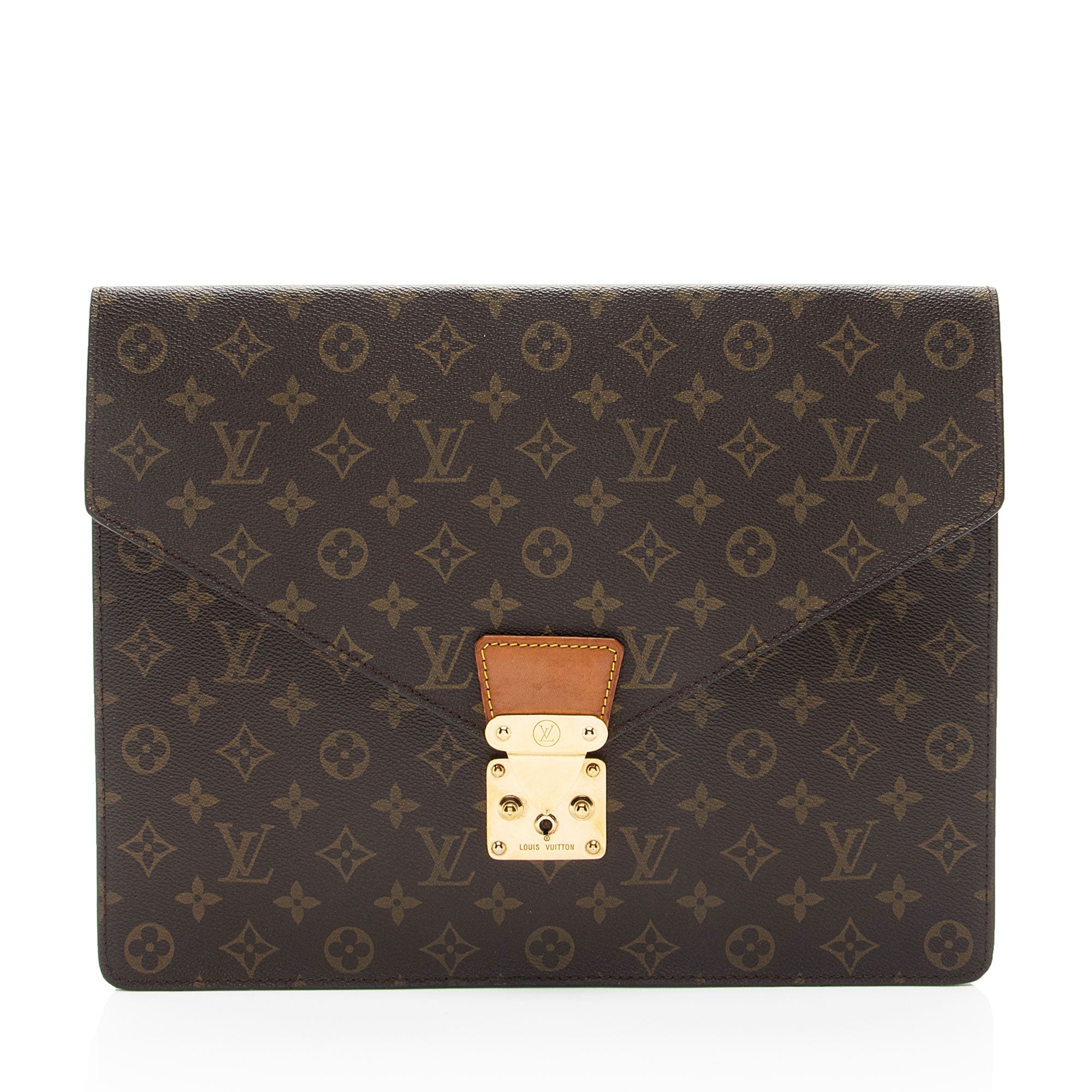 Louis Vuitton Vintage Monogram Canvas Porte Documents Senateur Clutch