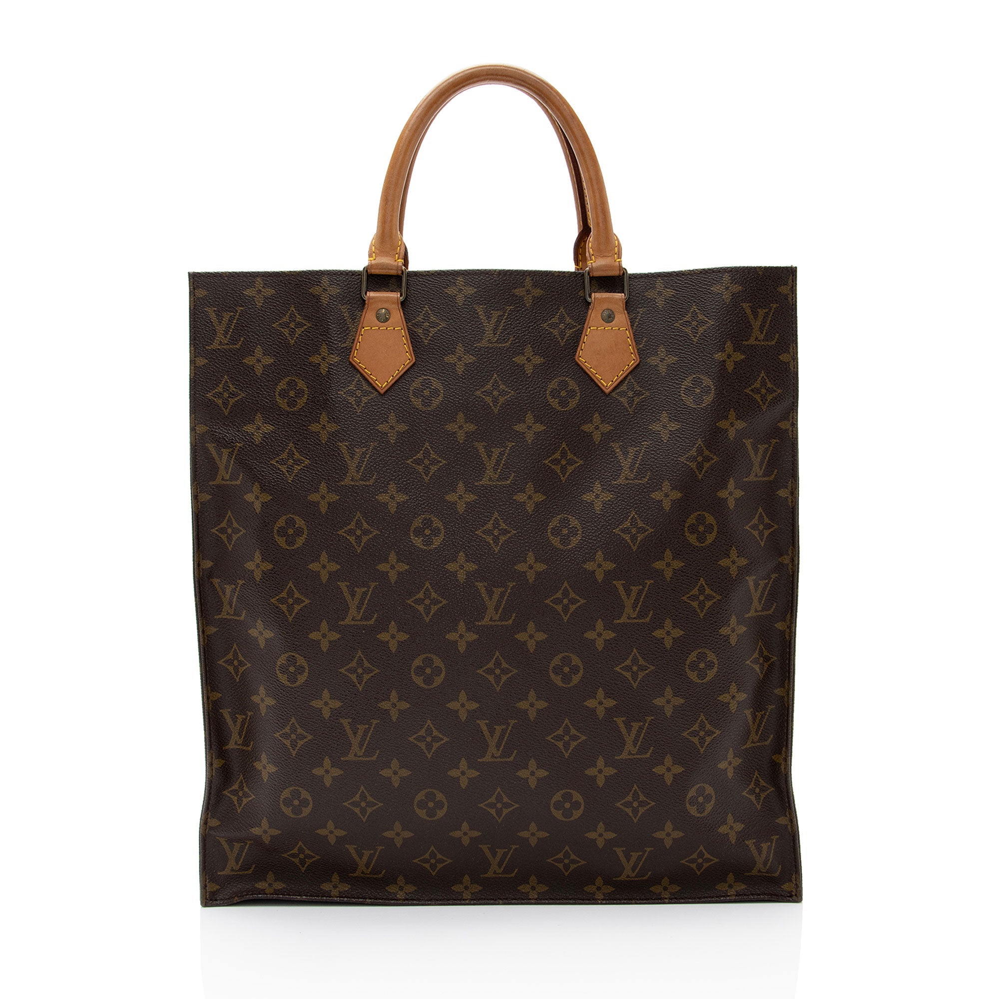Louis Vuitton Vintage Monogram Canvas Sac Plat Tote (SHF-0aeAOb)