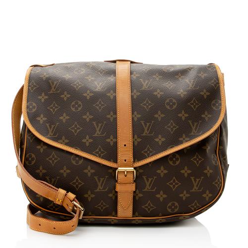 Louis Vuitton Vintage Monogram Canvas Saumur 35 Messenger Bag (SHF-sIW7oS)