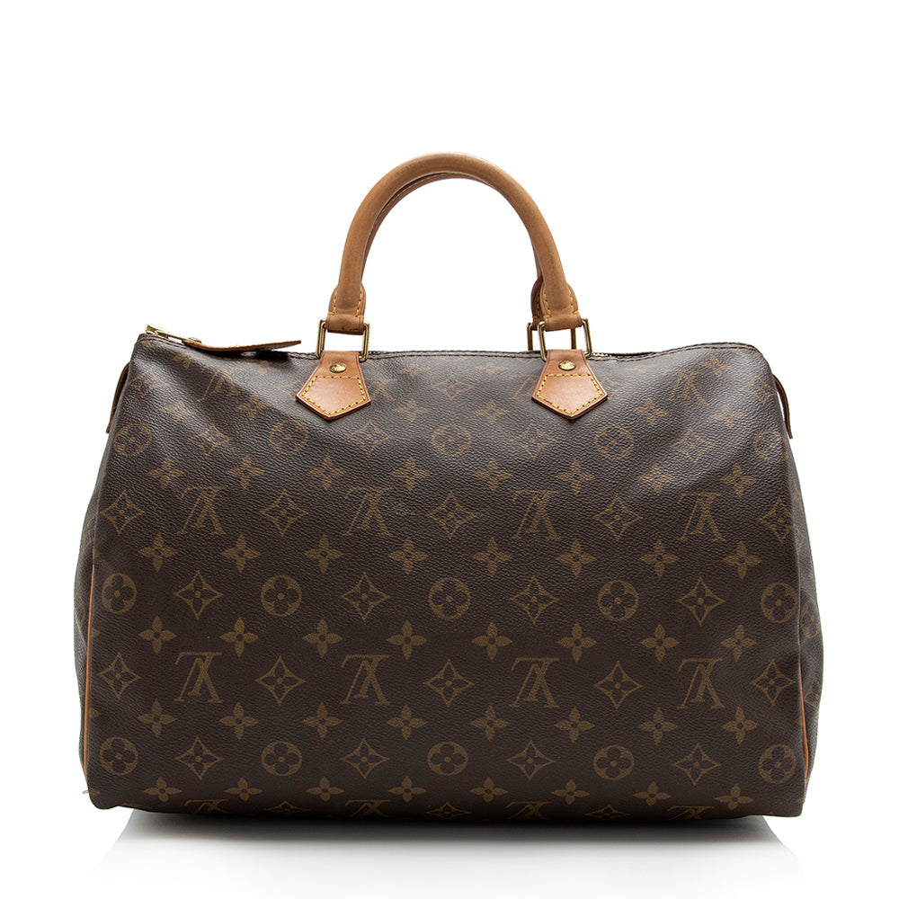 Louis Vuitton Vintage Monogram Canvas Speedy 35 Satchel (SHF-16148)