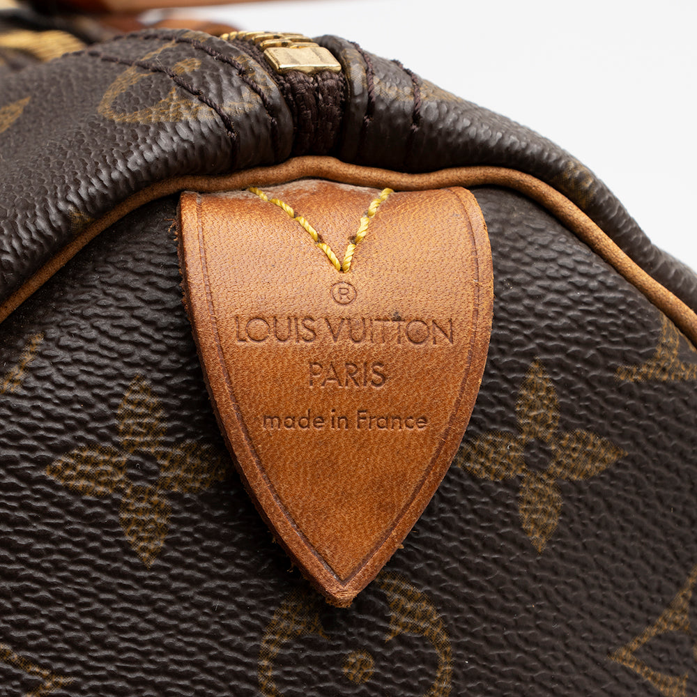 Louis Vuitton Vintage Monogram Canvas Speedy 35 Satchel (SHF-16148)