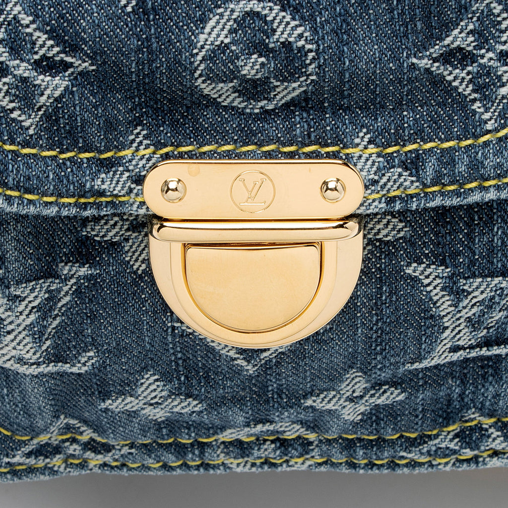 Louis Vuitton Vintage Monogram Denim Baggy GM Shoulder Bag