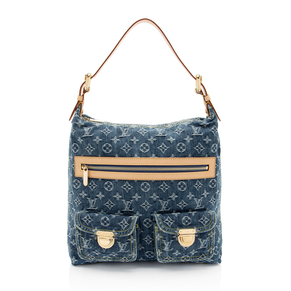 Louis Vuitton Vintage Monogram Denim Baggy GM Shoulder Bag