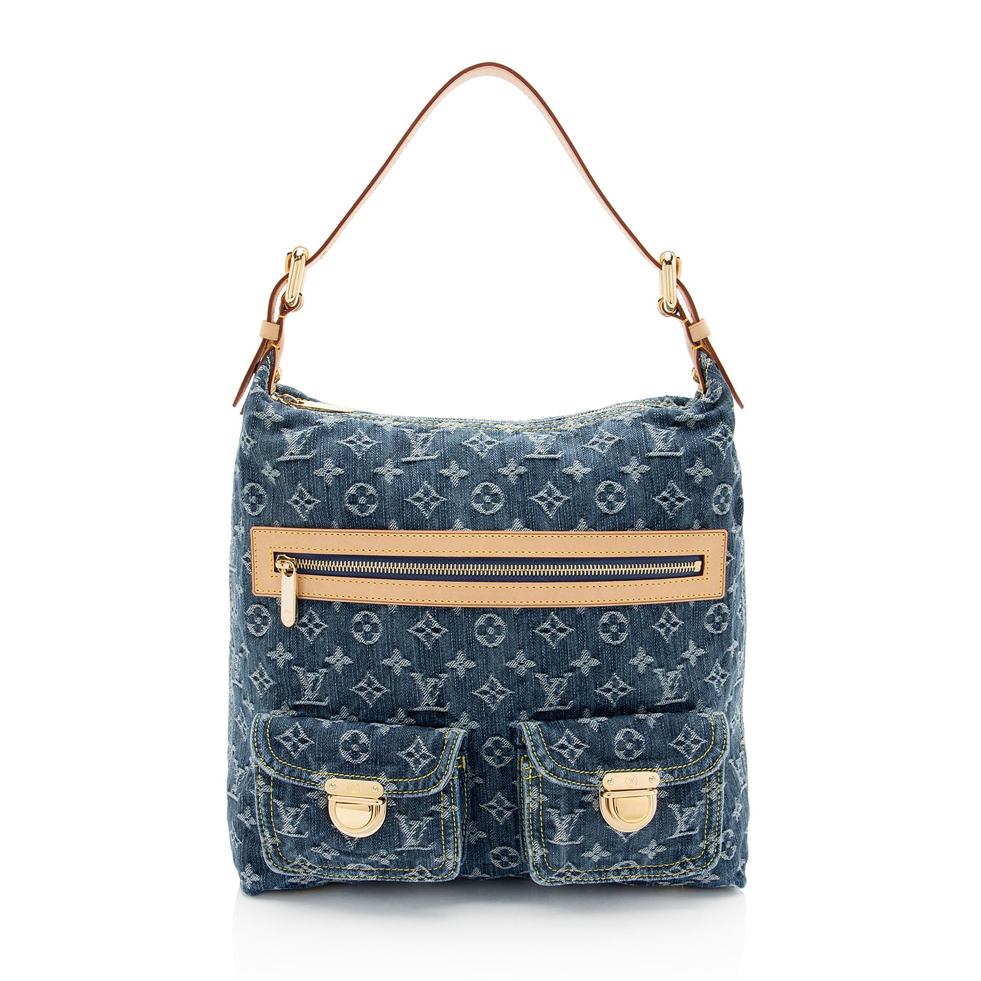 Louis Vuitton Vintage Monogram Denim Baggy GM Shoulder Bag