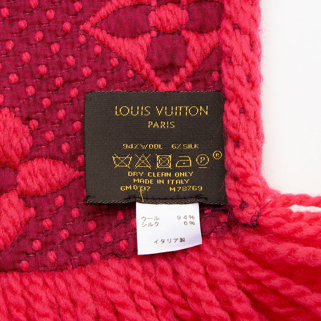 Louis Vuitton Wool Silk Logomania Scarf