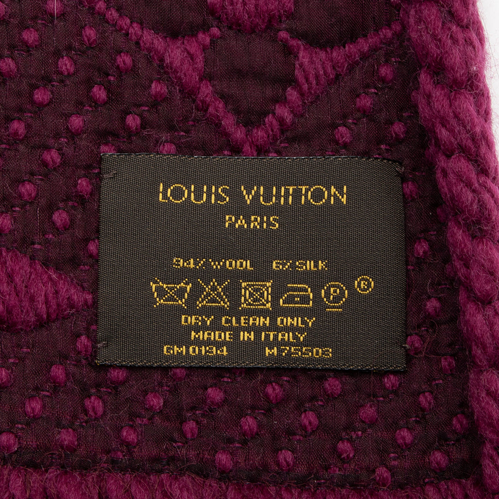 Louis Vuitton Wool Silk Logomania Scarf