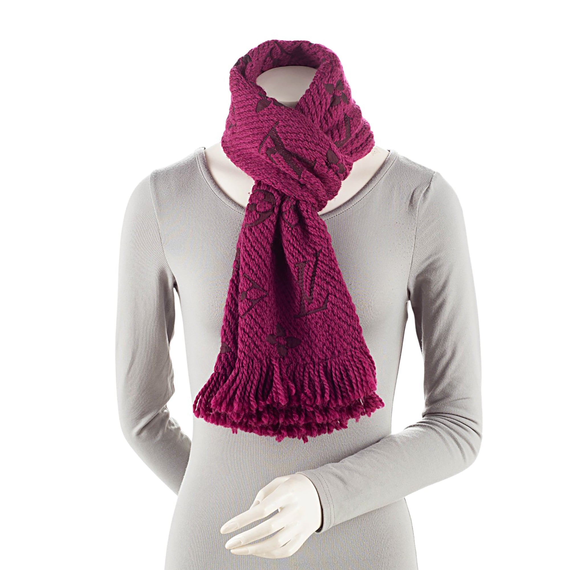Louis Vuitton Wool Silk Logomania Scarf