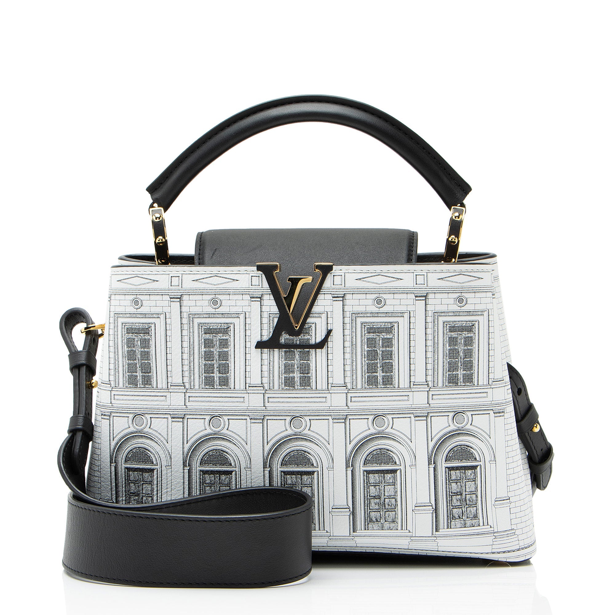 Louis Vuitton x Fornasetti Calfskin Architettura Capucines BB Bag