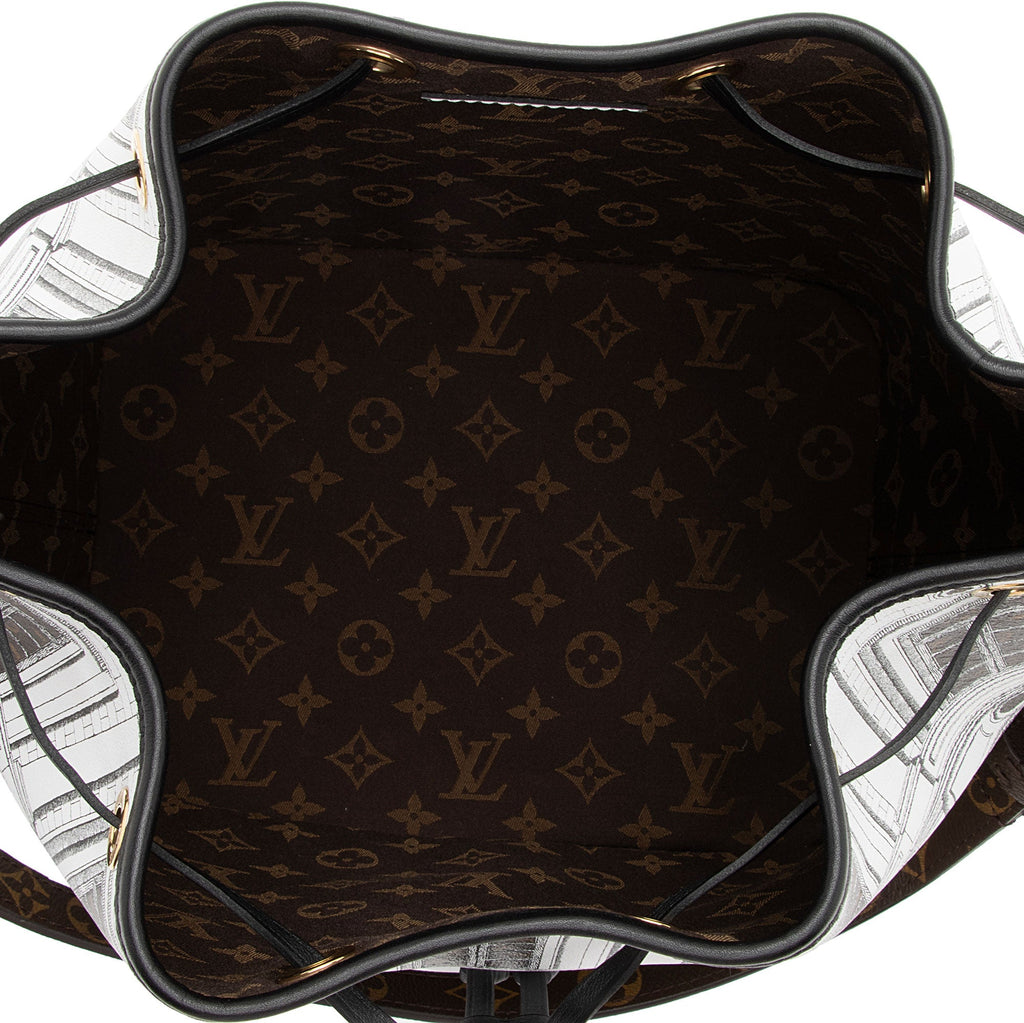Louis Vuitton x Fornasetti Calfskin Architettura Noe MM Shoulder Bag (SHF-5ljjby)