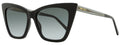 Jimmy Choo Cat Eye Sunglasses Lucine 8079O Black 55mm Black