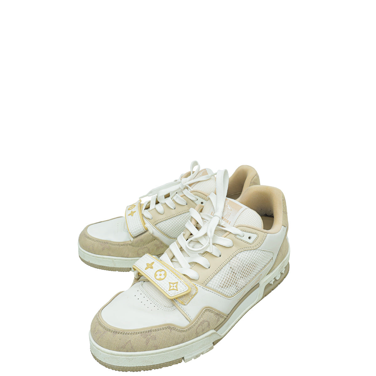 Louis Vuitton Monogram Denim Mesh Trainers Sneakers 8.5