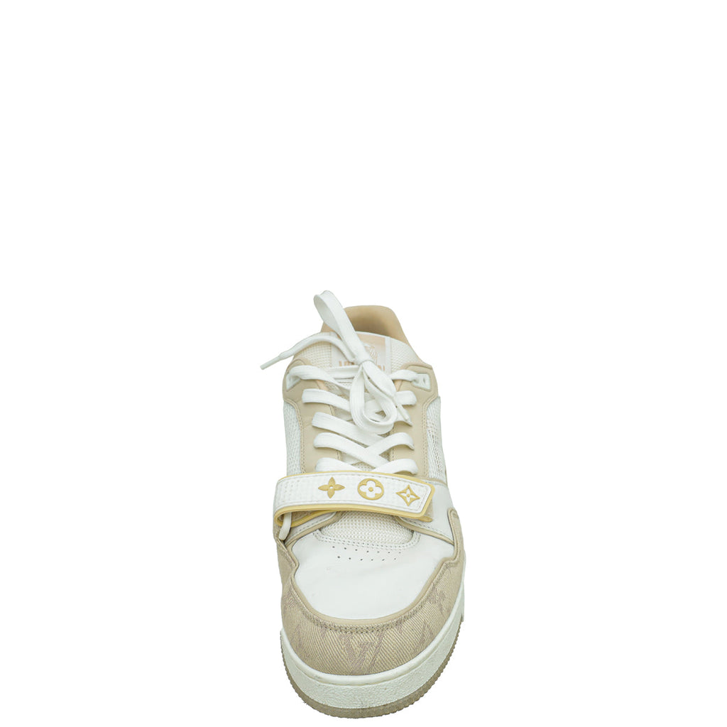 Louis Vuitton Monogram Denim Mesh Trainers Sneakers 8.5