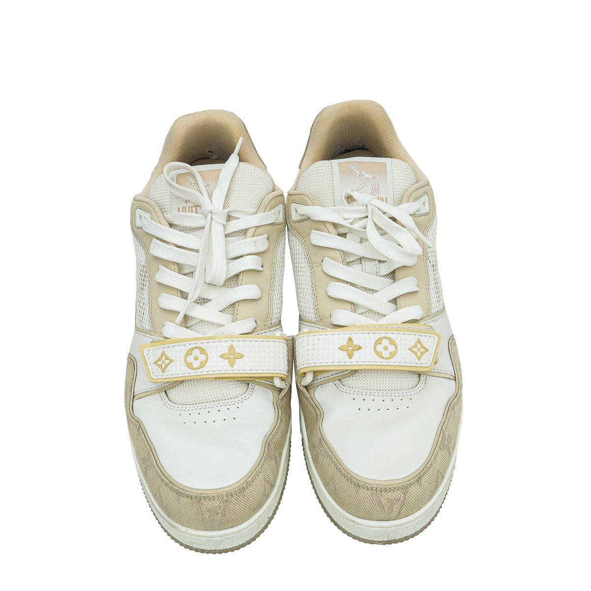 Louis Vuitton Monogram Denim Mesh Trainers Sneakers 8.5