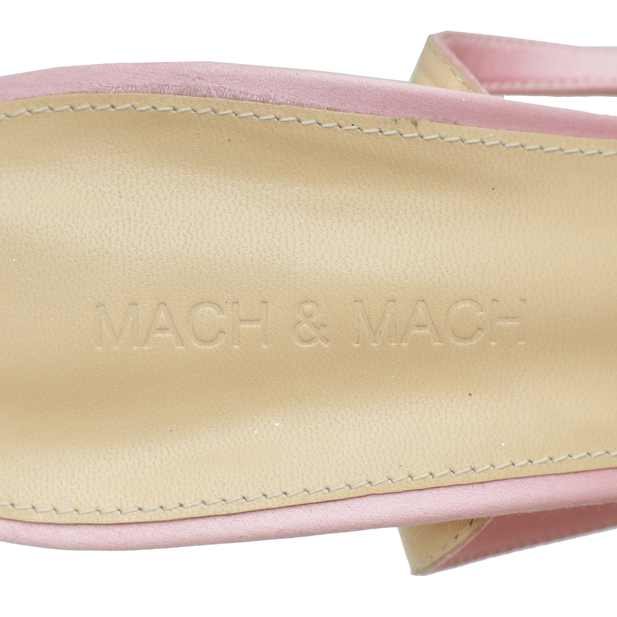 Mach & Mach Pink Satin and Lace Crystal Bow Embellished Ankle Strap Pumps 41