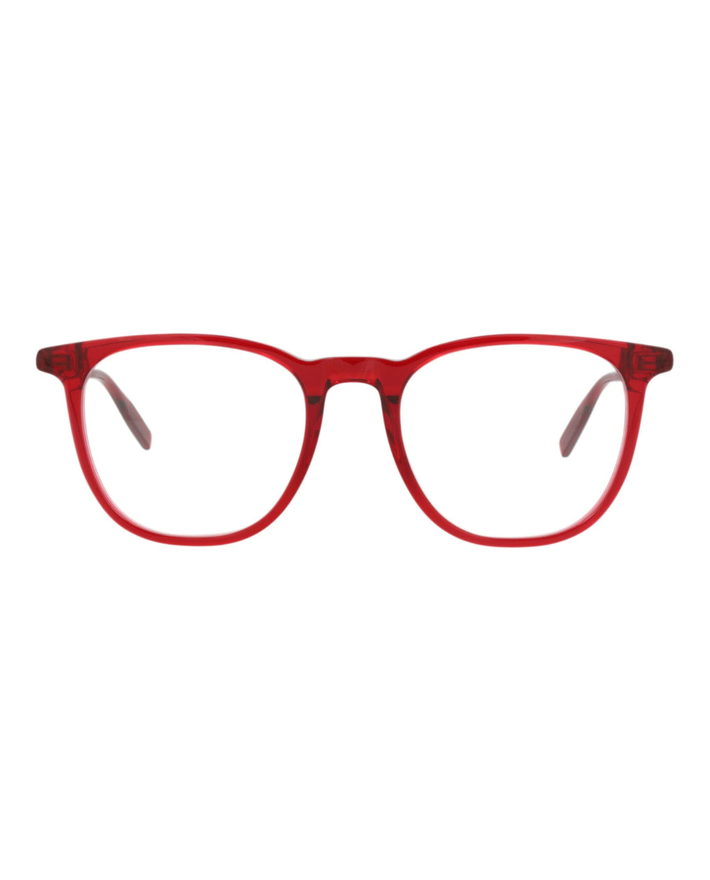 Montblanc Mens Square/Rectangle Burgundy Burgundy Transparent Fashion Designer Eyewear