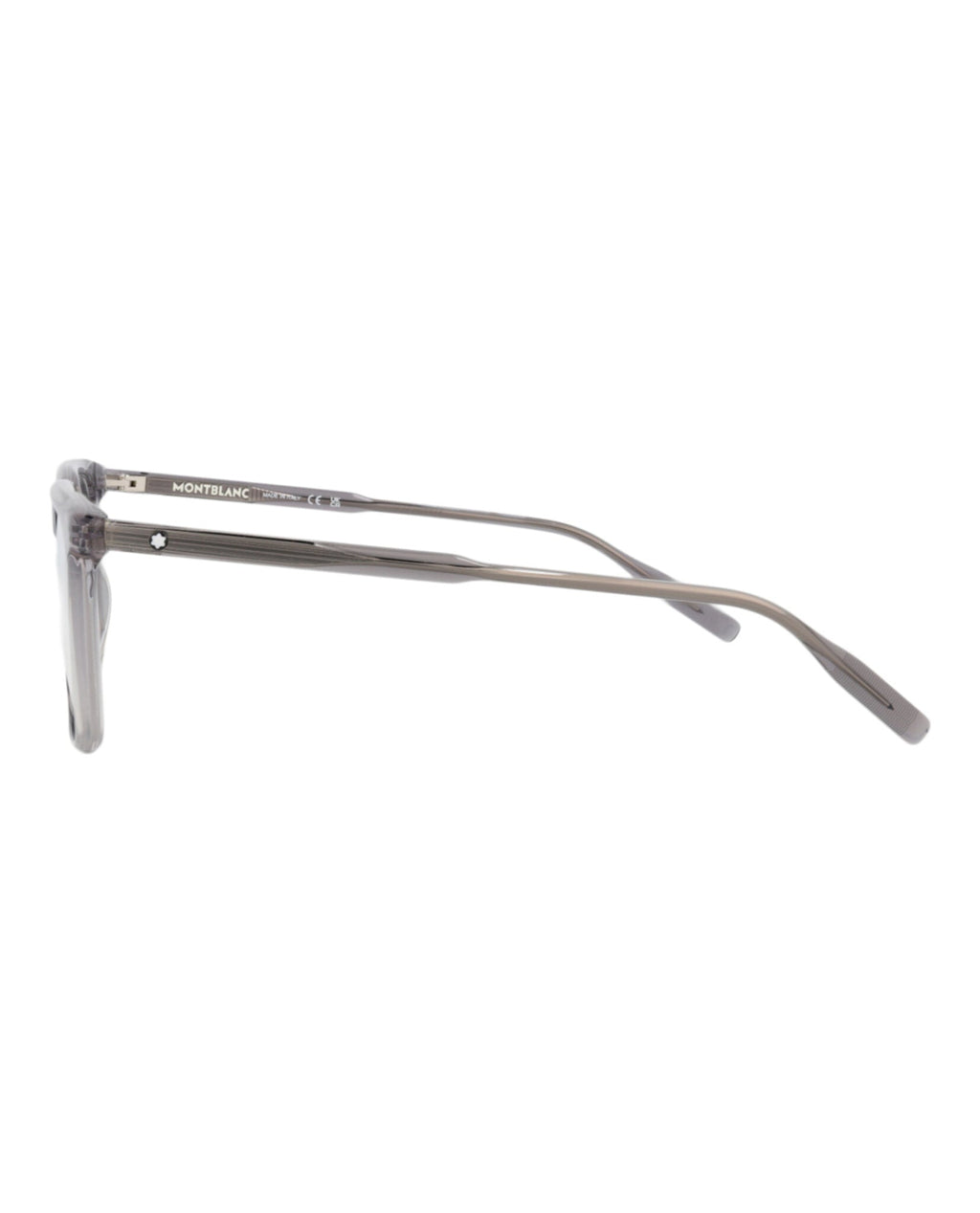 Montblanc Mens Square/Rectangle Grey Grey Transparent Fashion Designer Eyewear