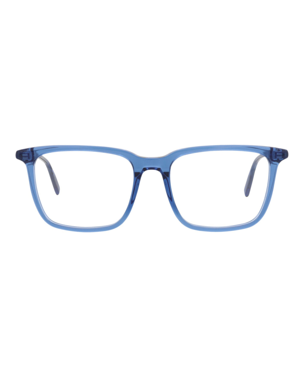 Montblanc Mens Square/Rectangle Blue Blue Transparent Fashion Designer Eyewear
