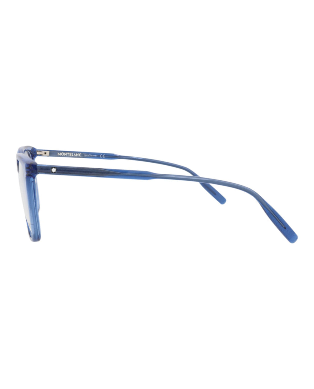 Montblanc Mens Square/Rectangle Blue Blue Transparent Fashion Designer Eyewear