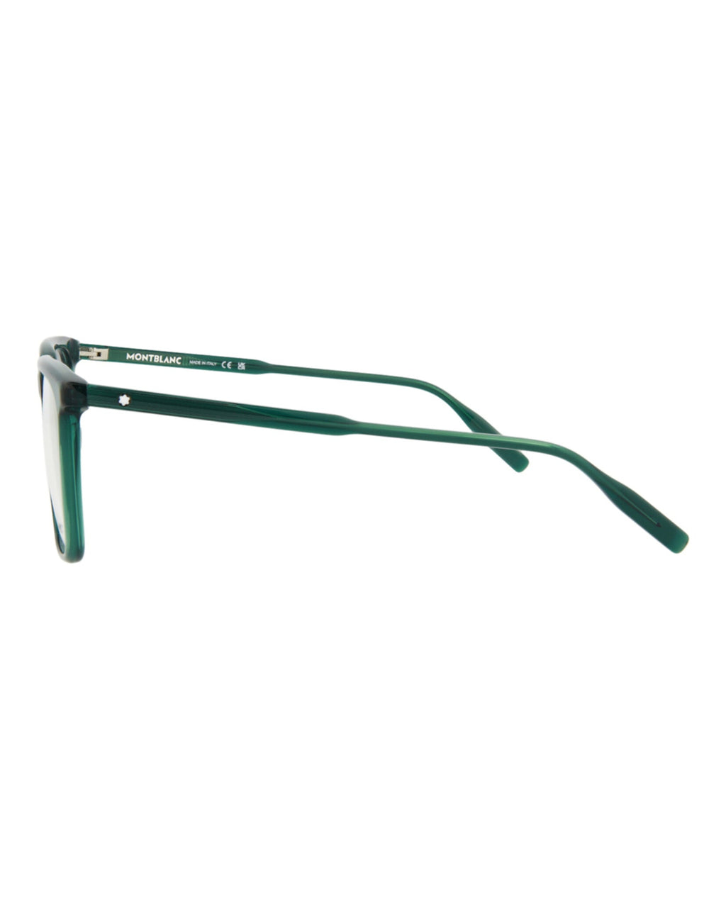 Montblanc Mens Square/Rectangle Green Green Transparent Fashion Designer Eyewear