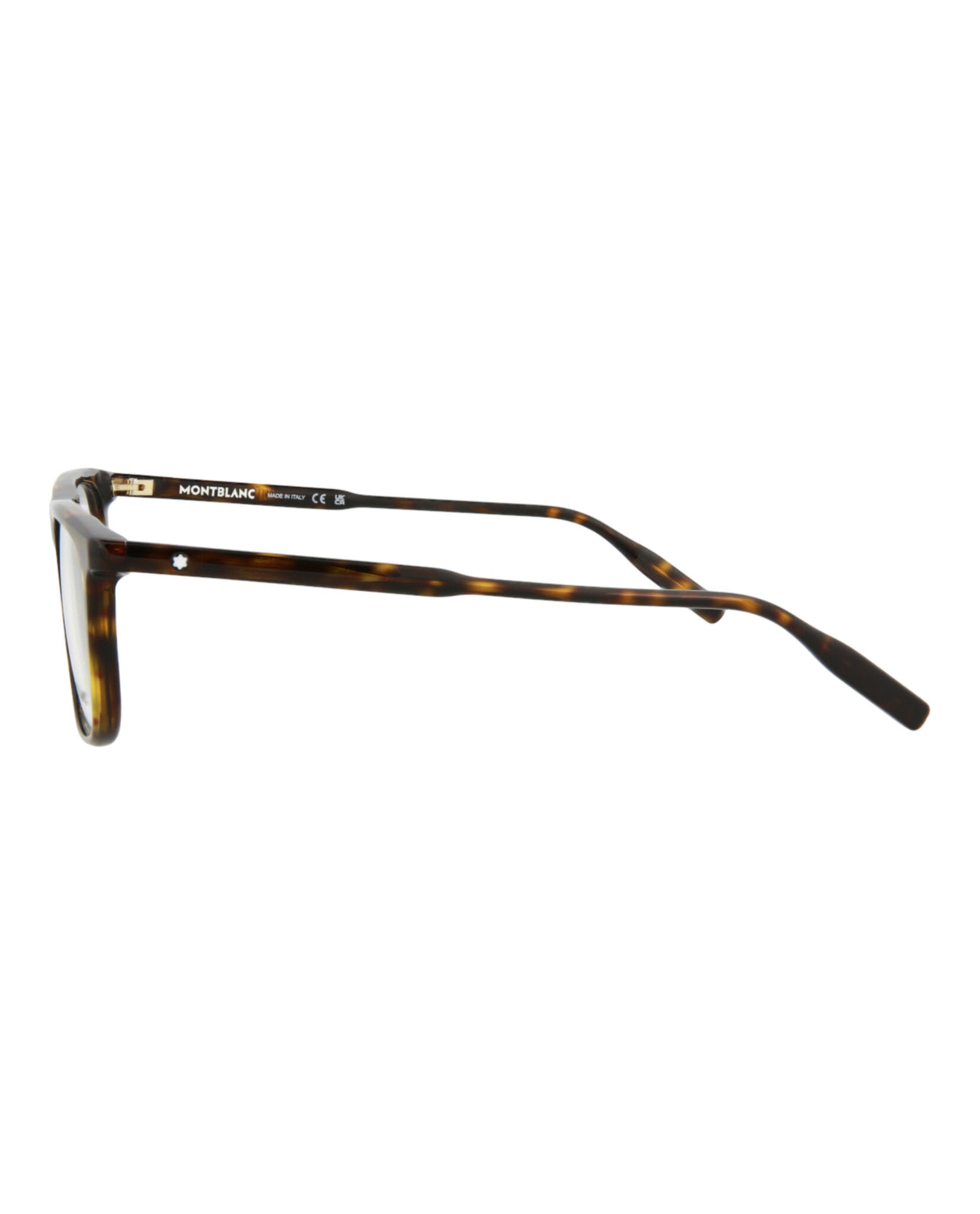 Montblanc Mens Square/Rectangle Havana Havana Transparent Fashion Designer Eyewear