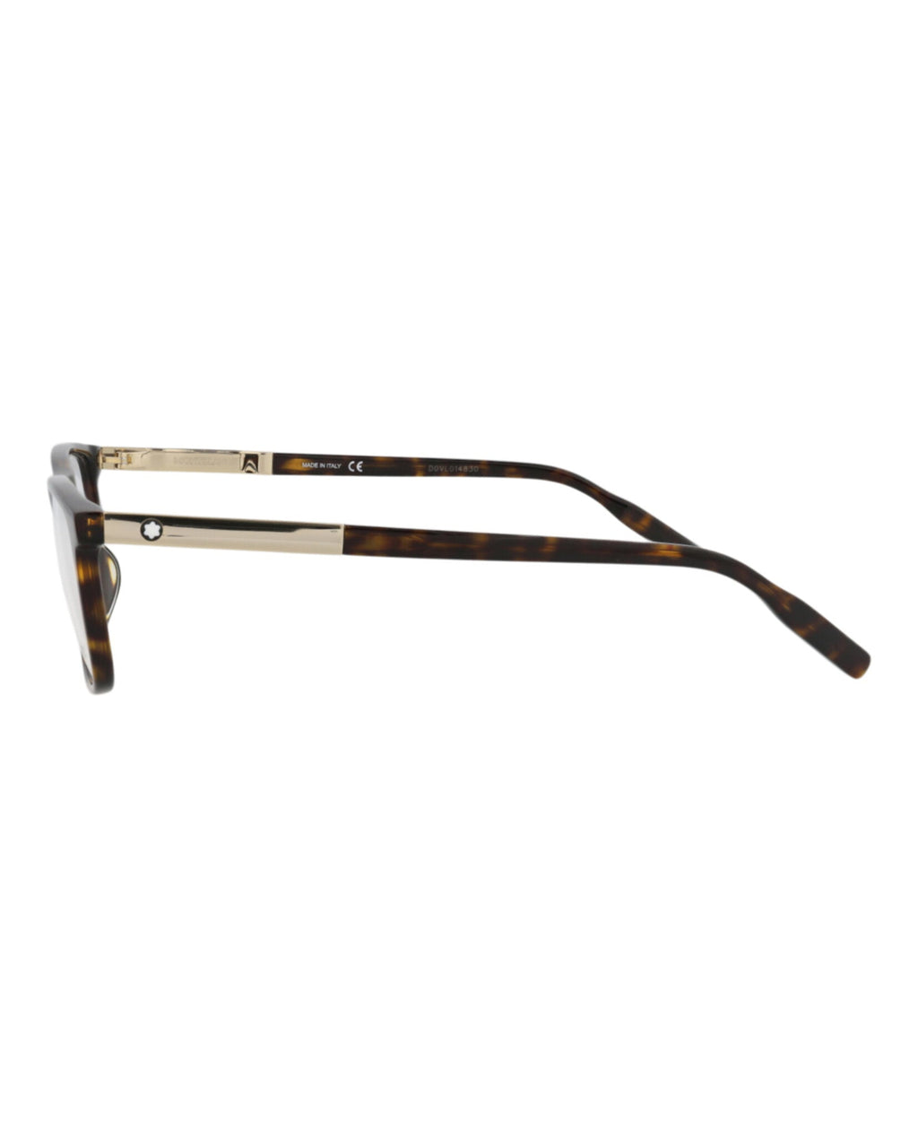 Montblanc Mens Square/Rectangle Havana Gold Transparent Fashion Designer Eyewear