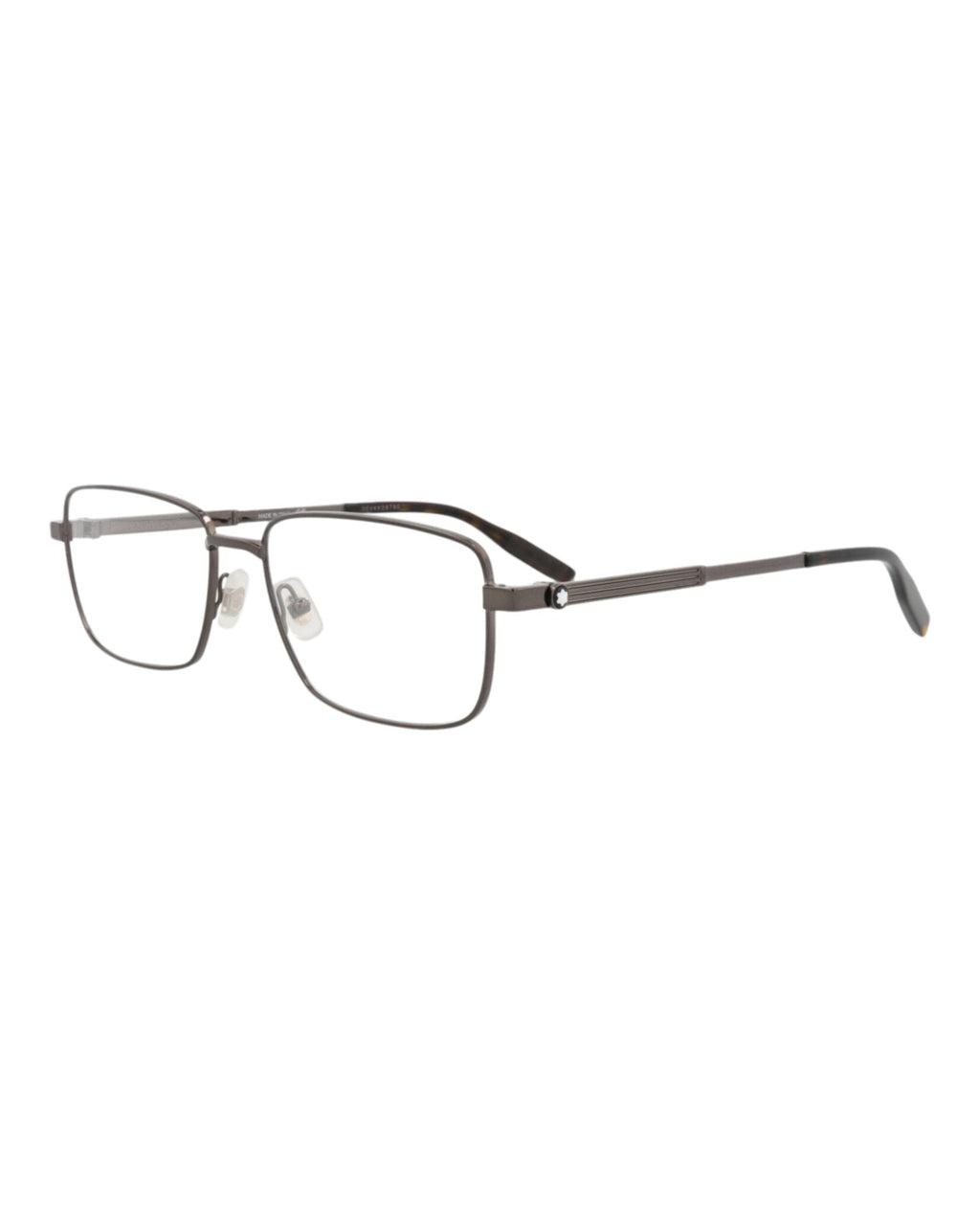Montblanc Mens Square/Rectangle Ruthenium Ruthenium Transparent Fashion Designer Eyewear