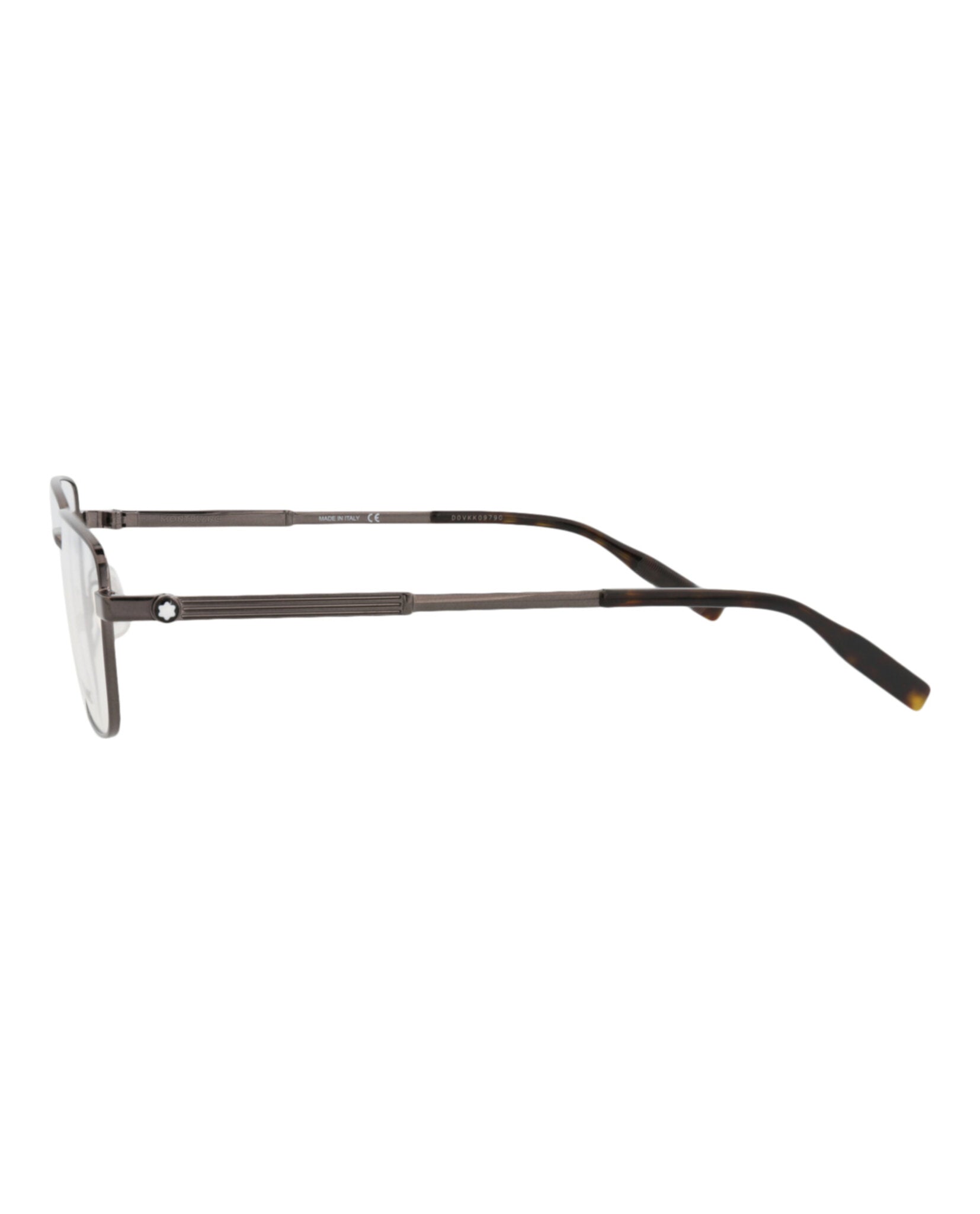 Montblanc Mens Square/Rectangle Ruthenium Ruthenium Transparent Fashion Designer Eyewear