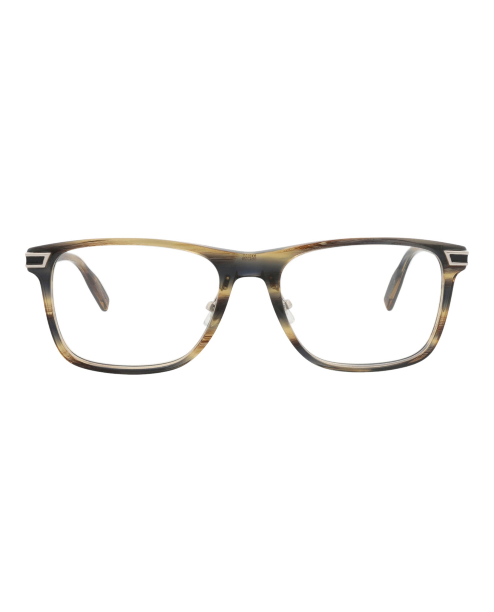 Montblanc Mens Square/Rectangle Grey Silver Transparent Fashion Designer Eyewear