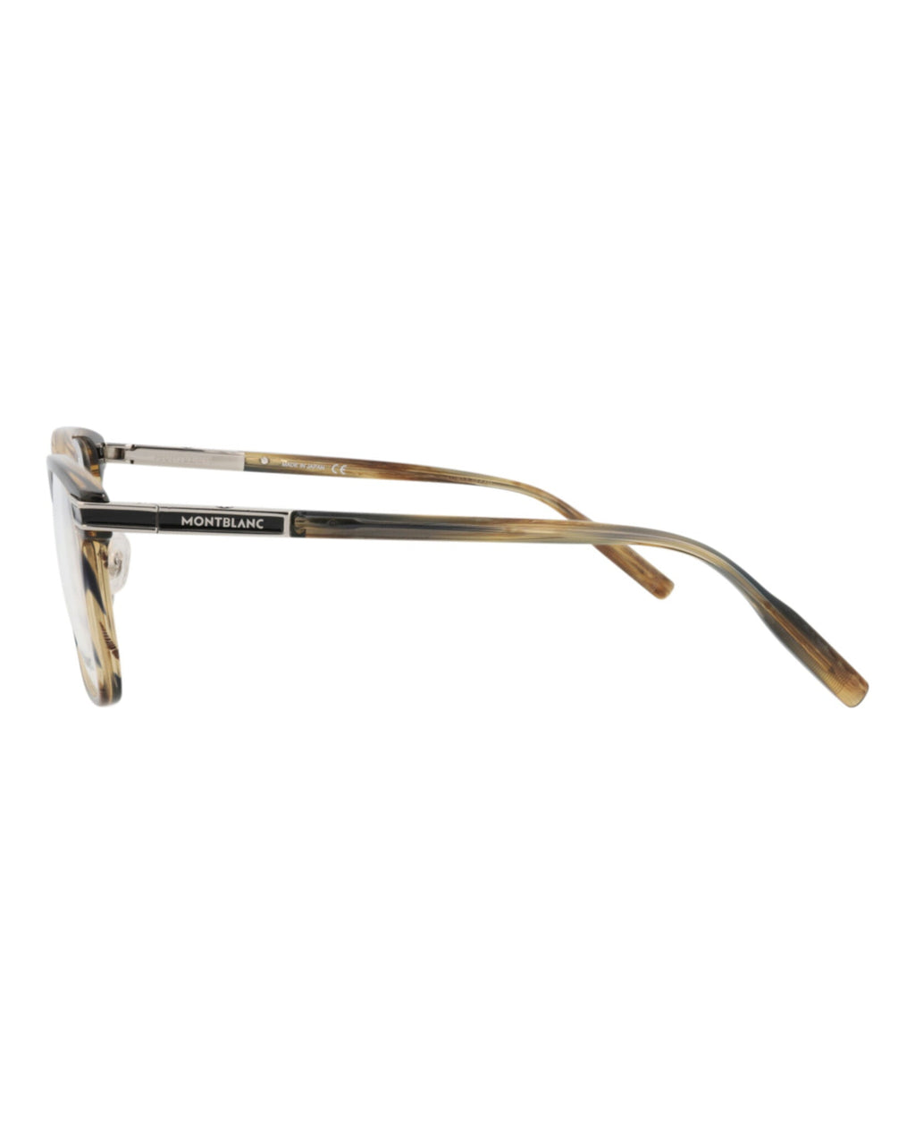 Montblanc Mens Square/Rectangle Grey Silver Transparent Fashion Designer Eyewear