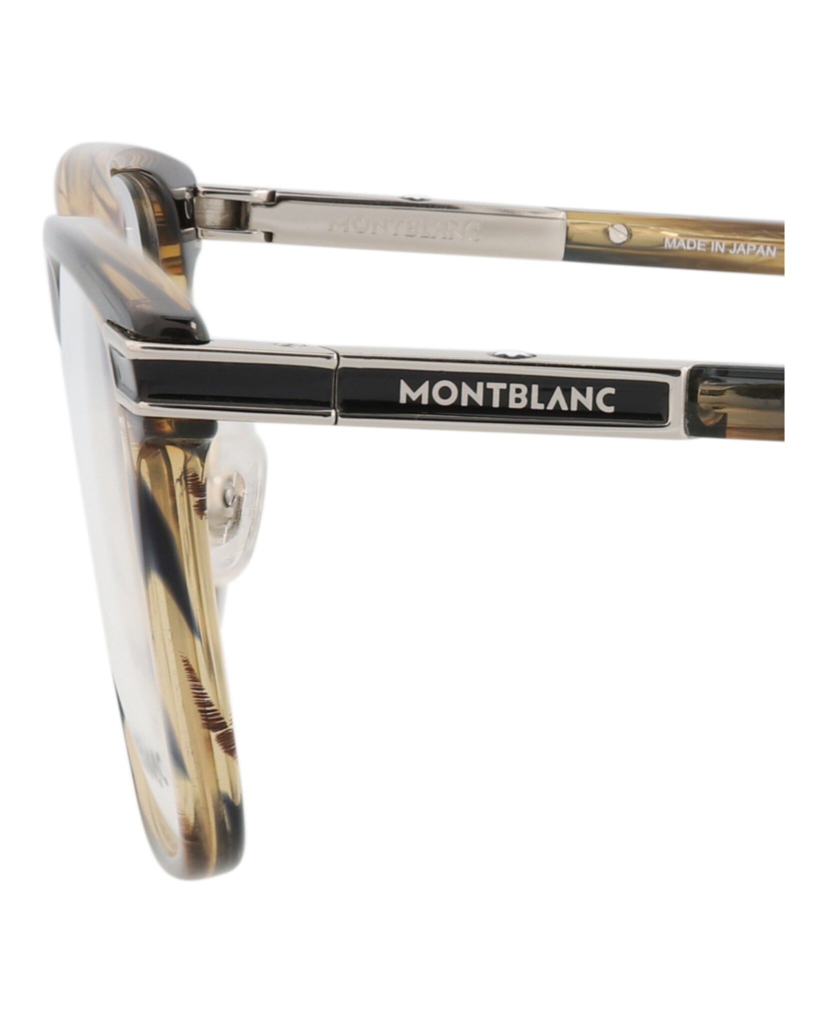 Montblanc Mens Square/Rectangle Grey Silver Transparent Fashion Designer Eyewear