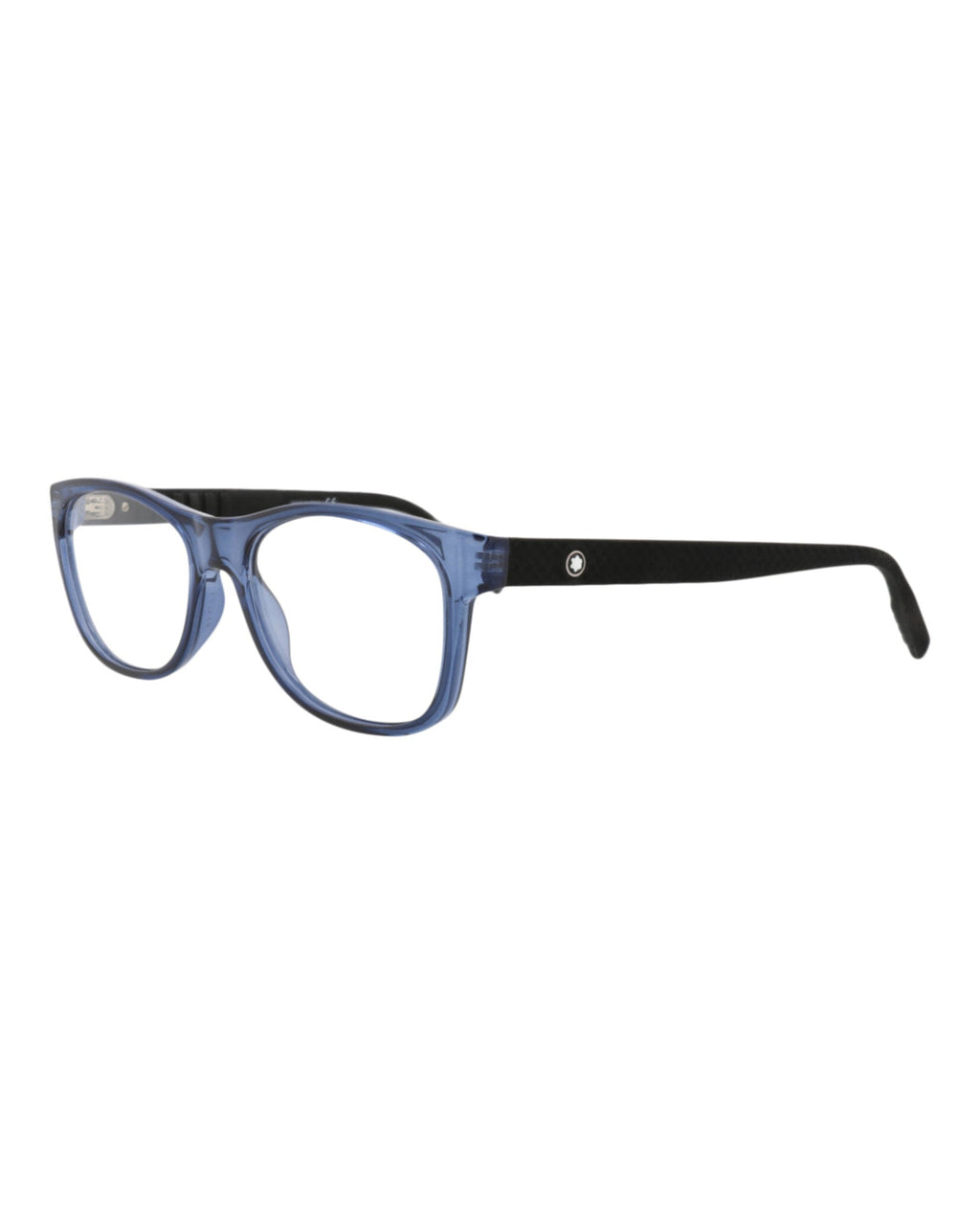 Montblanc Mens Square/Rectangle Blue Black Transparent Fashion Designer Eyewear