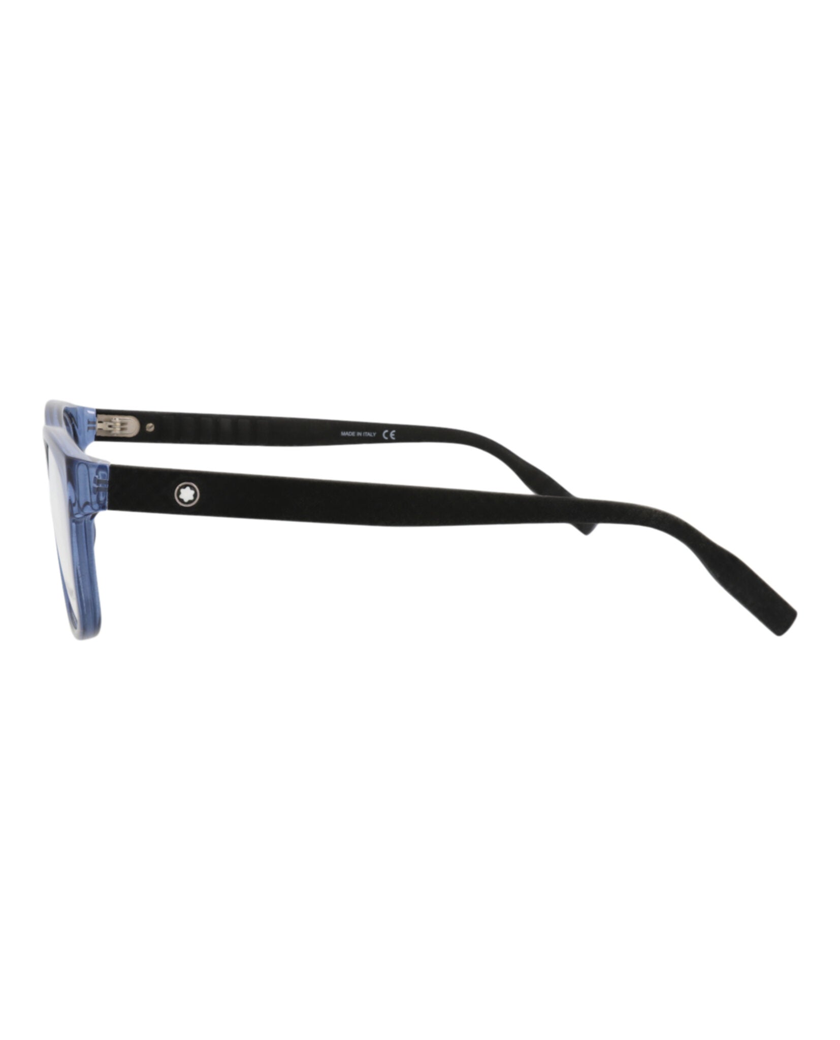 Montblanc Mens Square/Rectangle Blue Black Transparent Fashion Designer Eyewear
