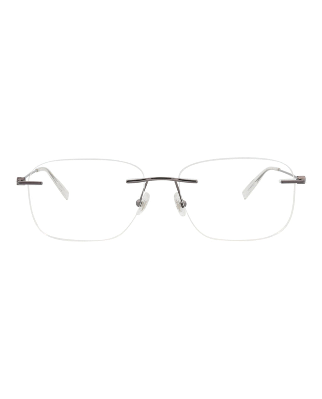 Montblanc Mens Square/Rectangle Ruthenium Ruthenium Transparent Fashion Designer Eyewear