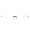 Montblanc Mens Square/Rectangle Ruthenium Ruthenium Transparent Fashion Designer Eyewear