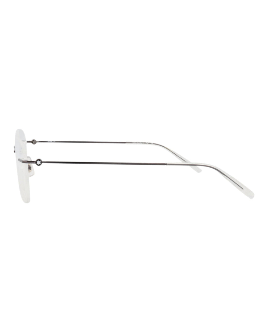 Montblanc Mens Square/Rectangle Ruthenium Ruthenium Transparent Fashion Designer Eyewear