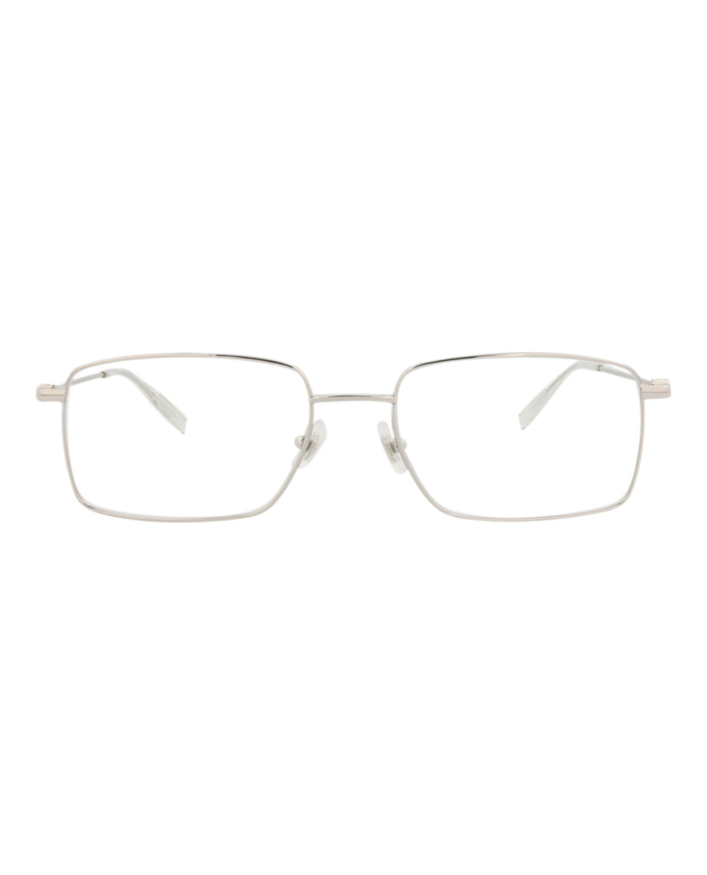 Montblanc Mens Square/Rectangle Silver Silver Transparent Fashion Designer Eyewear